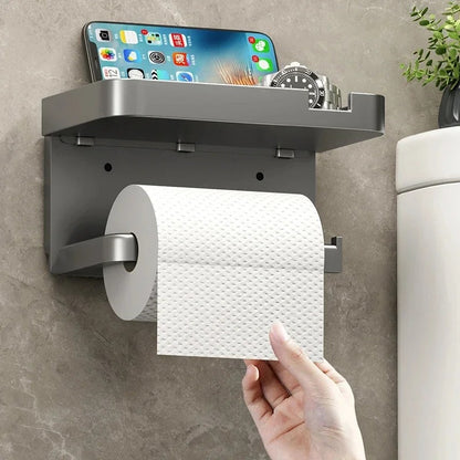 Toilet paper & phone holder