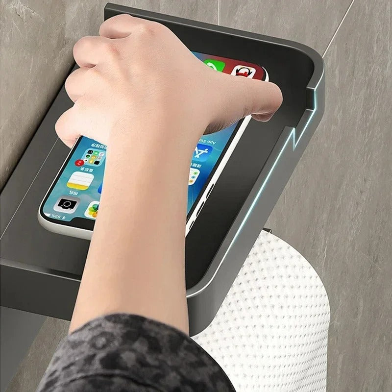 Toilet paper & phone holder